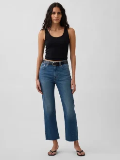 High Rise ’90s Slim Straight Crop Jeans