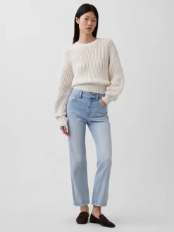 High Rise ’90s Slim Straight Crop Jeans