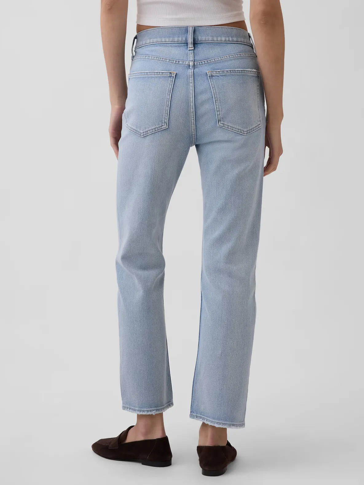 High Rise ’90s Slim Straight Crop Jeans