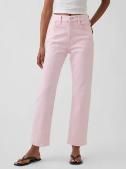 High Rise '90s Slim Straight Crop Jeans