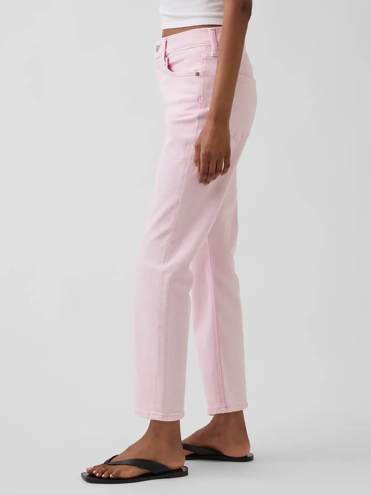 High Rise '90s Slim Straight Crop Jeans