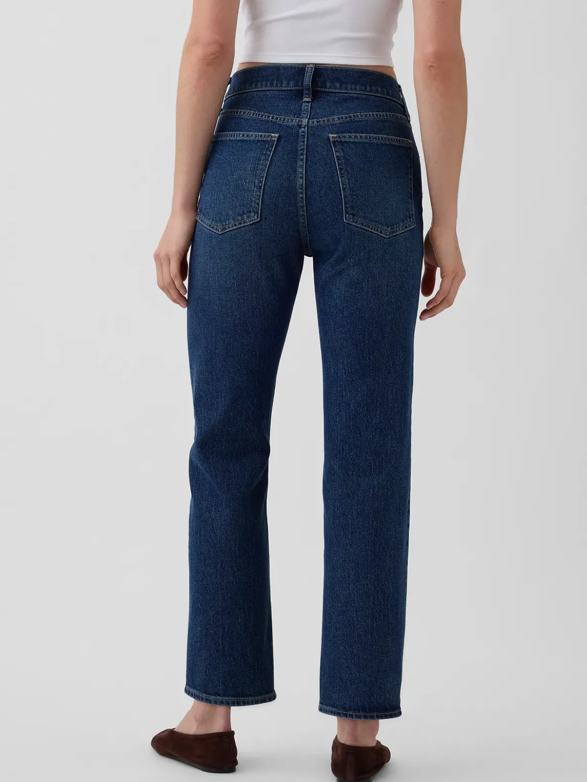 High Rise ’90s Slim Straight Crop Jeans