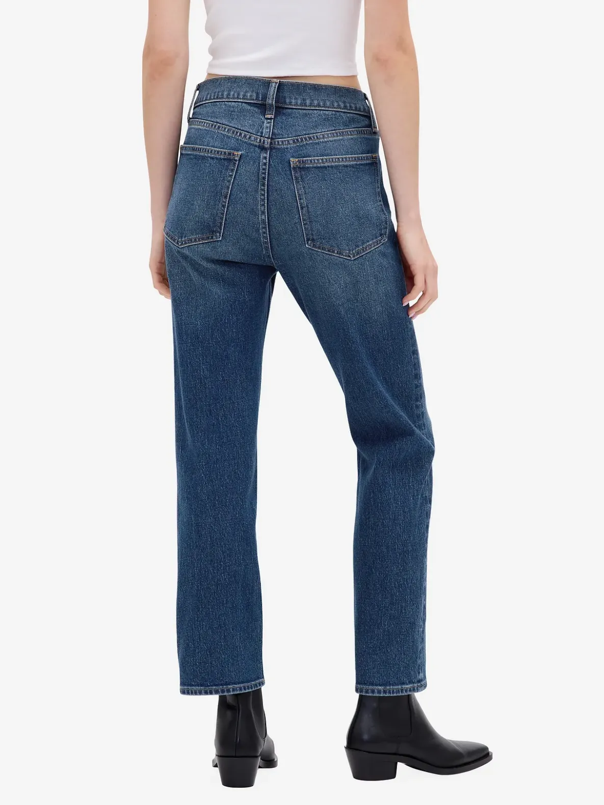 High Rise '90s Slim Straight Crop Jeans