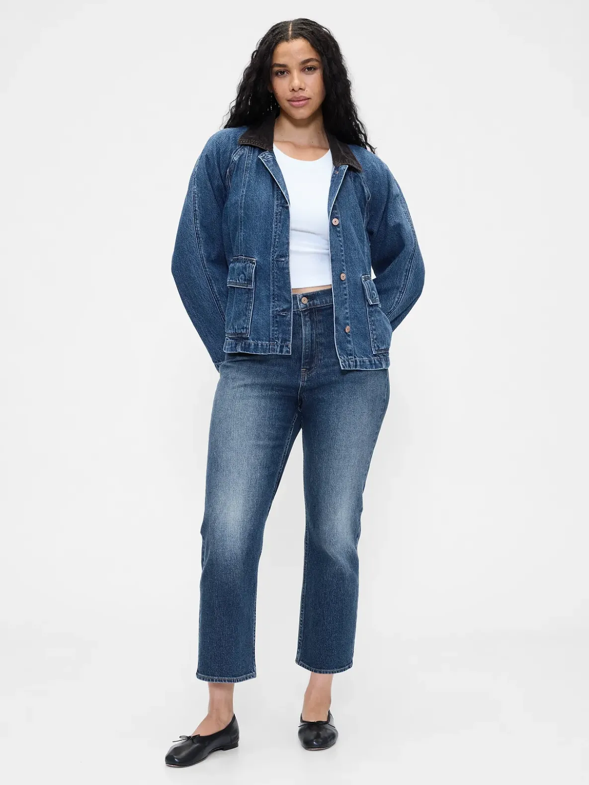 High Rise '90s Slim Straight Crop Jeans