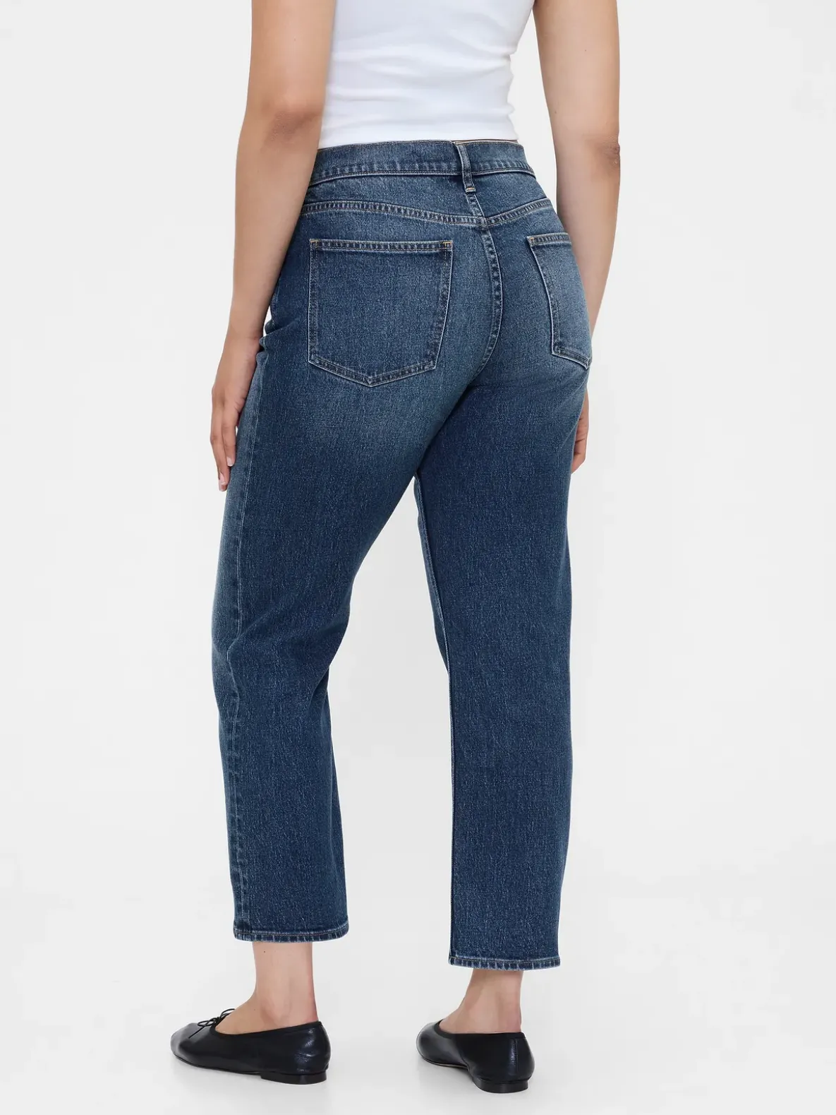High Rise '90s Slim Straight Crop Jeans