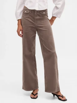 High Rise Stride Corduroy Wide-Leg Pants