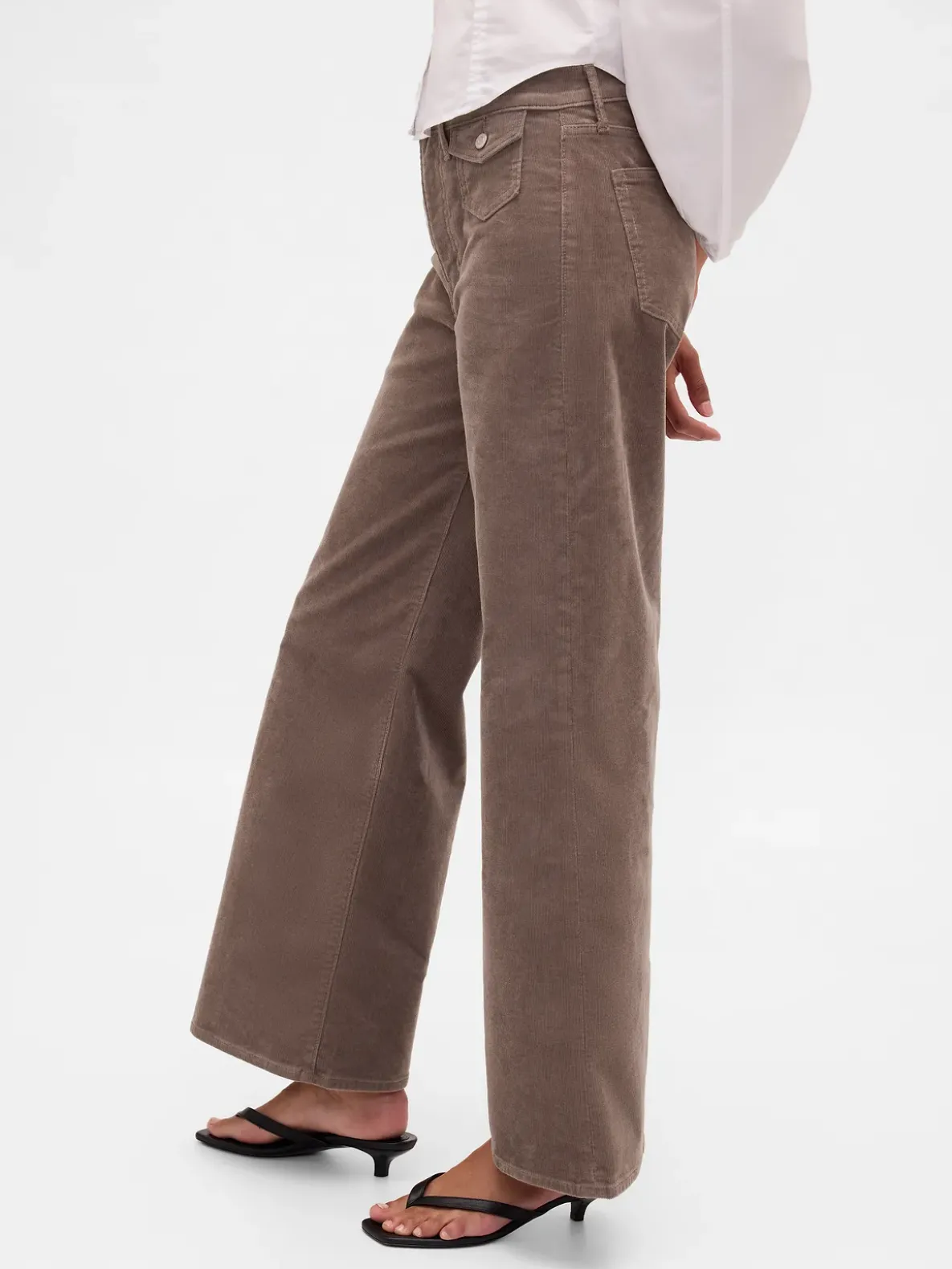 High Rise Stride Corduroy Wide-Leg Pants