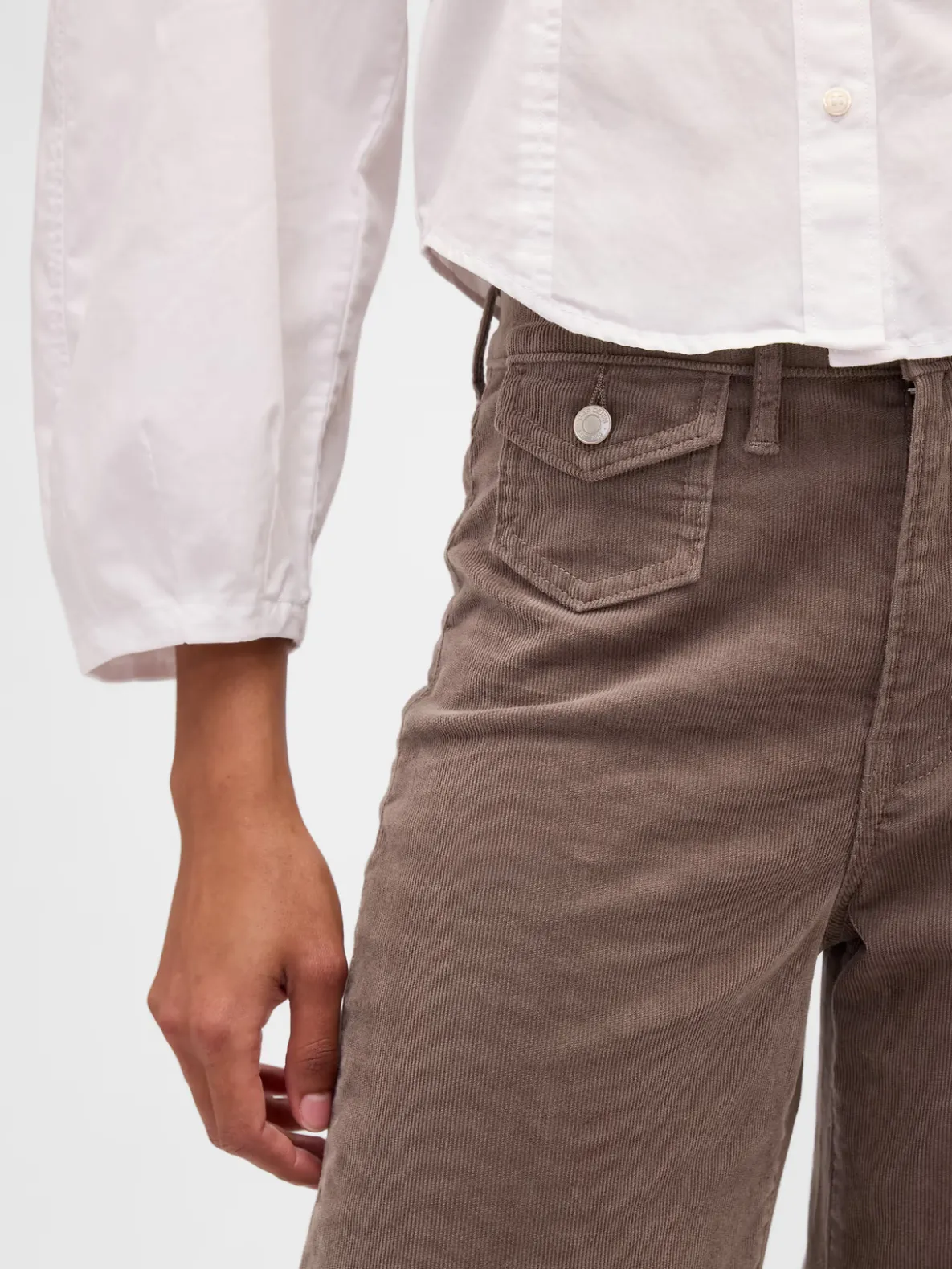 High Rise Stride Corduroy Wide-Leg Pants