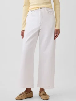 High Rise Stride Wide-Leg Ankle Jeans