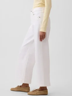 High Rise Stride Wide-Leg Ankle Jeans