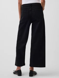 High Rise Stride Wide-Leg Ankle Jeans