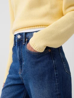 High Rise Stride Wide-Leg Ankle Jeans