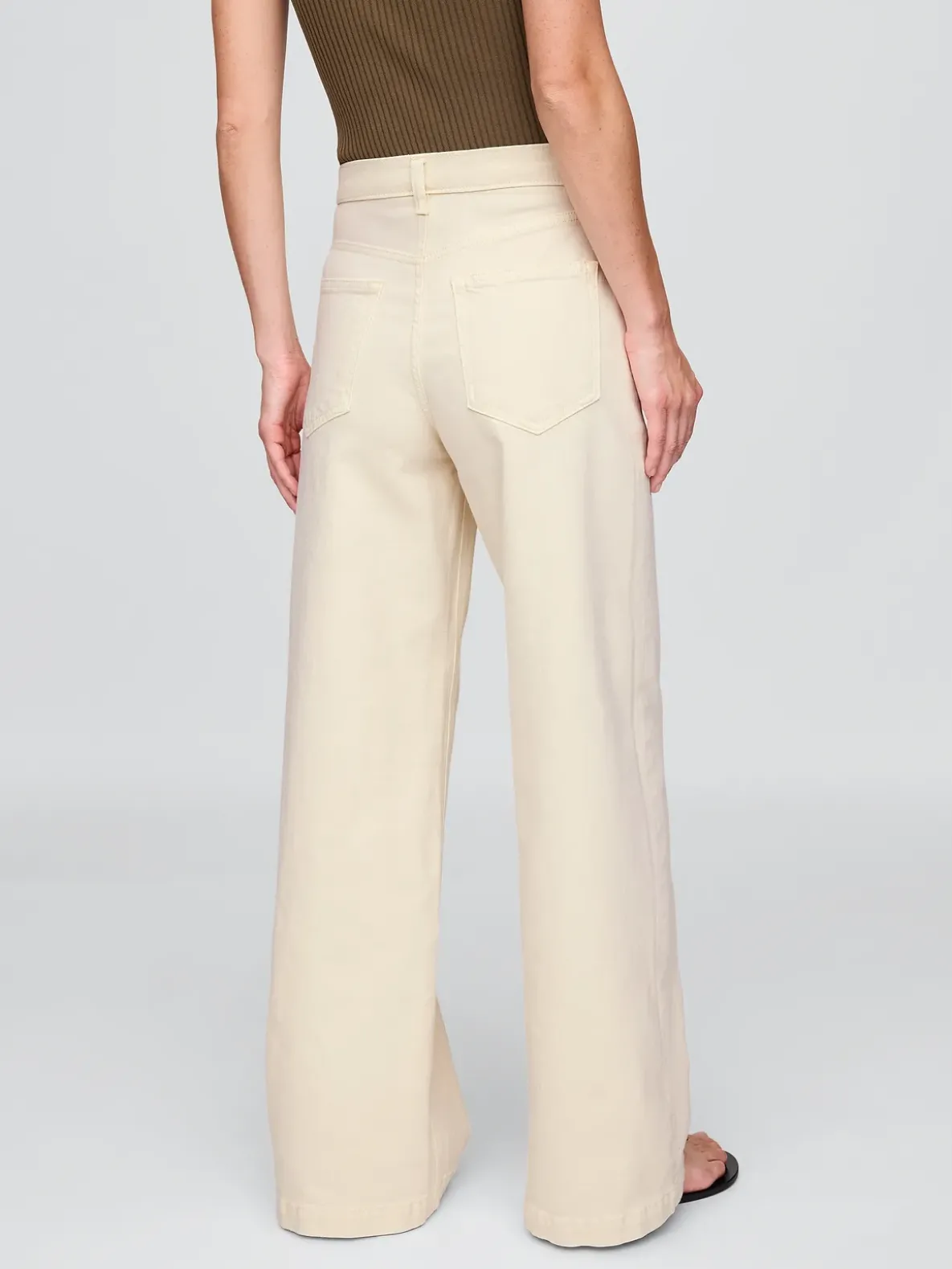 High Rise Stride Wide-Leg Jeans