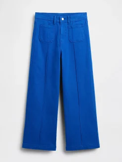High Rise Stride Wide-Leg Ankle Jeans