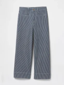 High Rise Stride Wide-Leg Ankle Jeans