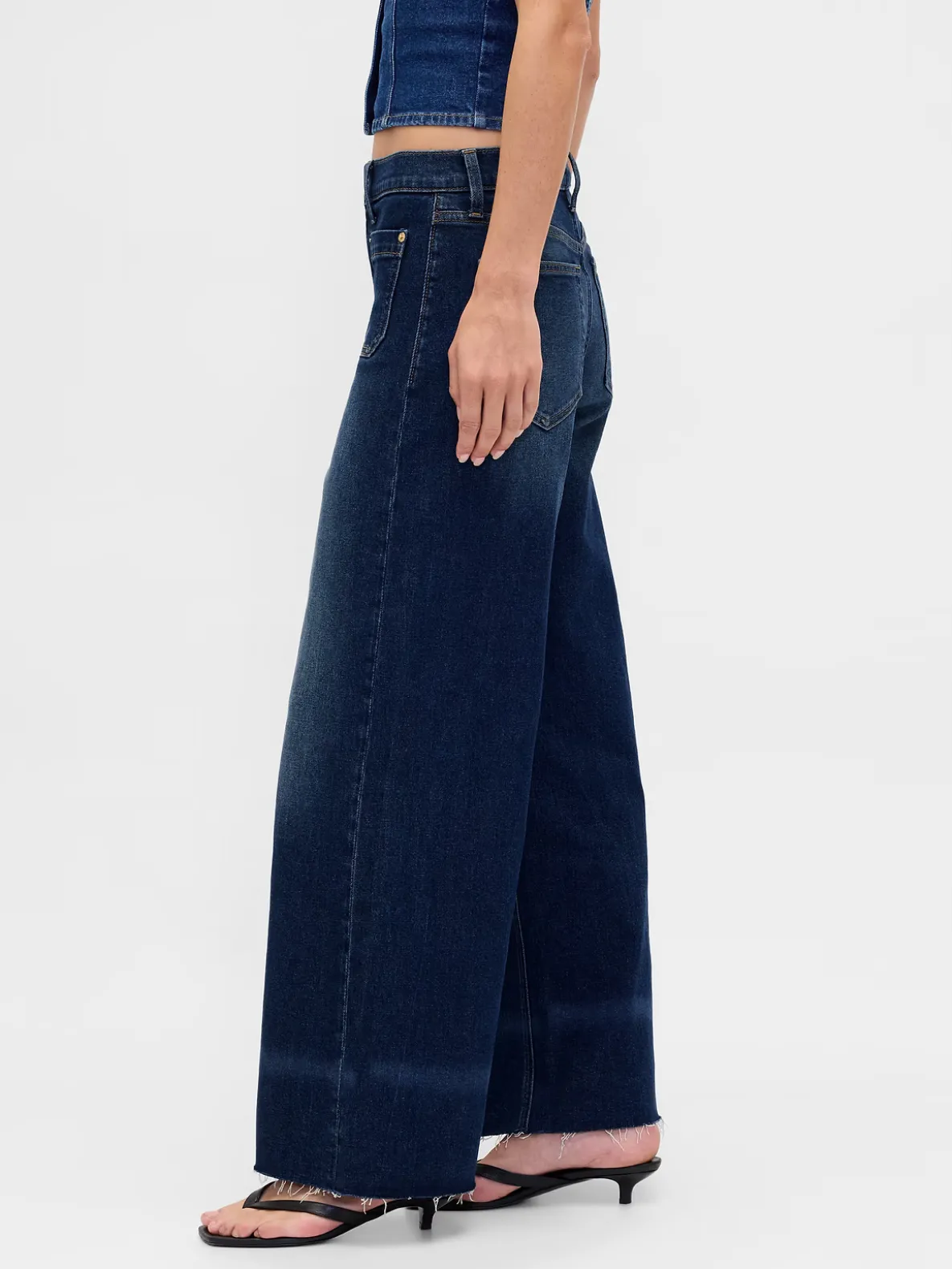 High Rise Stride Wide-Leg Jeans