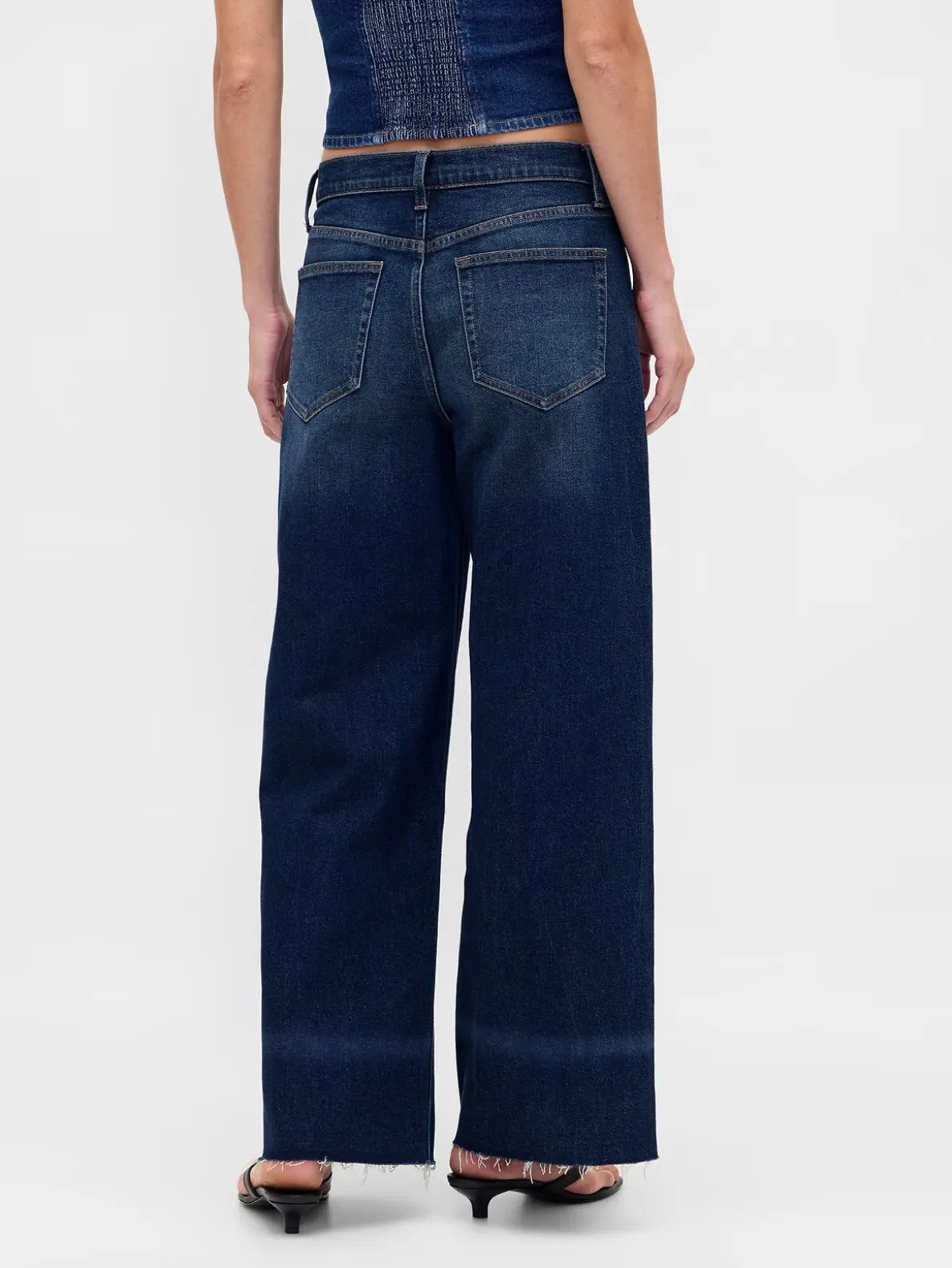 High Rise Stride Wide-Leg Jeans