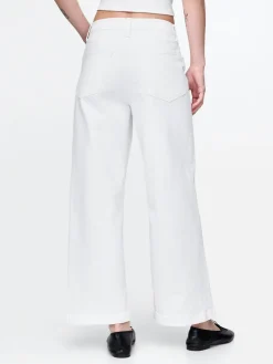 High Rise Stride Wide-Leg Ankle Jeans