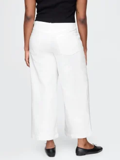 High Rise Stride Wide-Leg Ankle Jeans