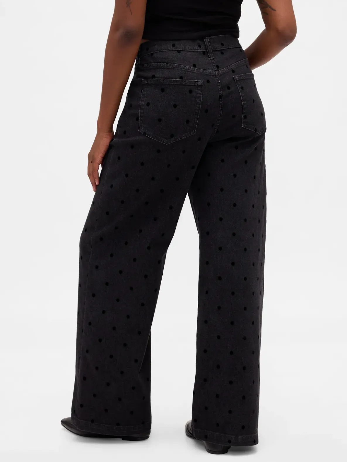 High Rise Stride Wide-Leg Jeans