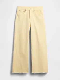 High Rise Stride Wide-Leg Ankle Jeans