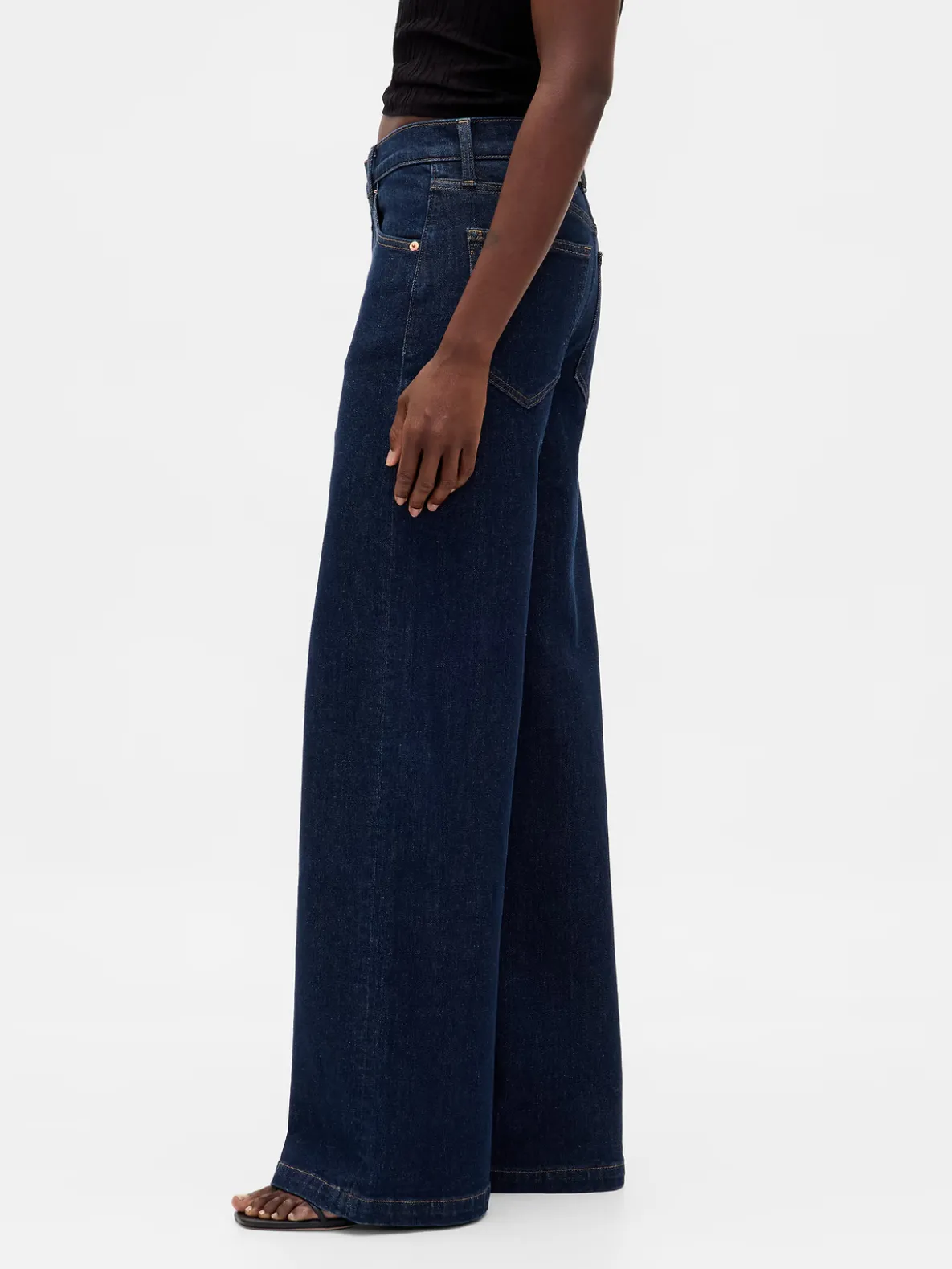 High Rise Stride Wide-Leg Jeans