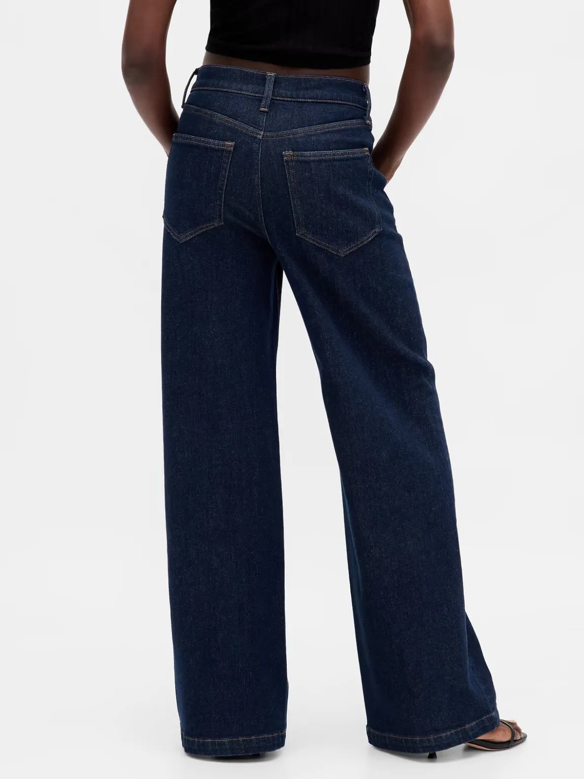 High Rise Stride Wide-Leg Jeans