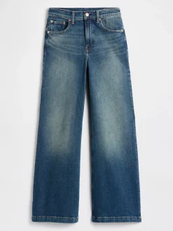 High Rise Stride Wide-Leg Jeans