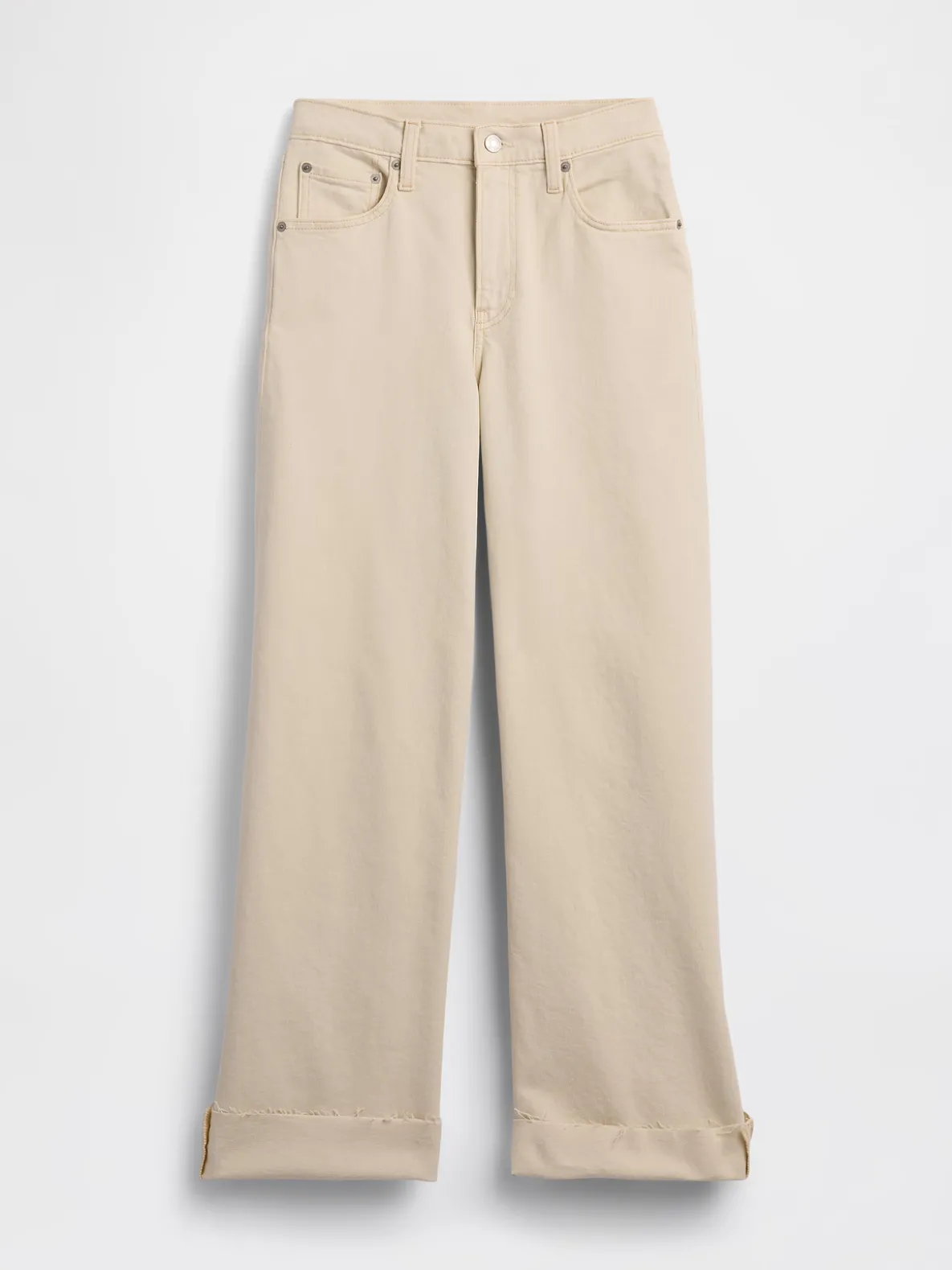High Rise Stride Wide-Leg Ankle Jeans