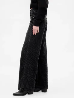 High Rise Stride Wide-Leg Jeans