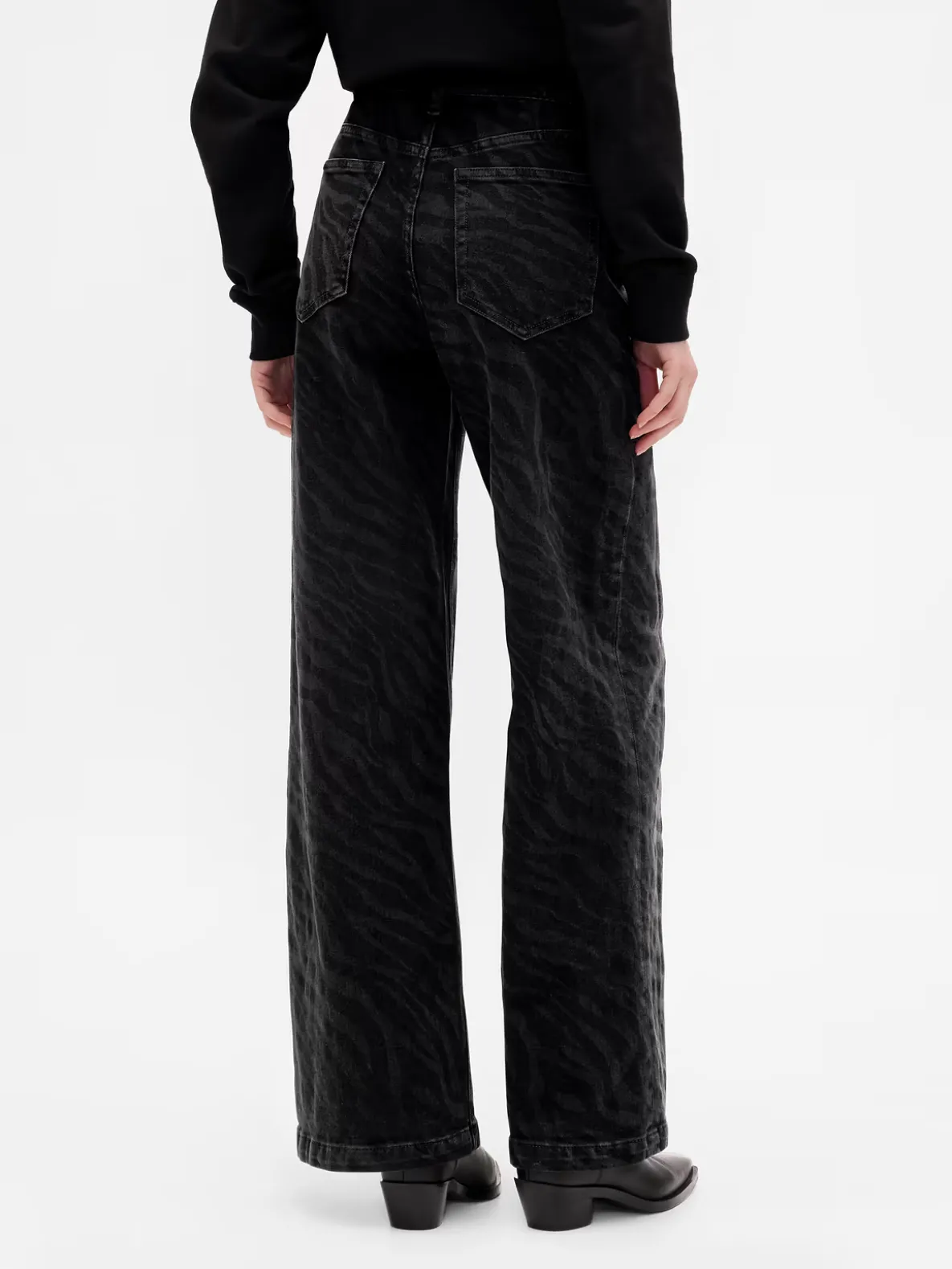 High Rise Stride Wide-Leg Jeans
