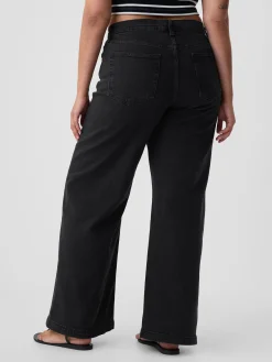 High Rise Stride Wide-Leg Jeans