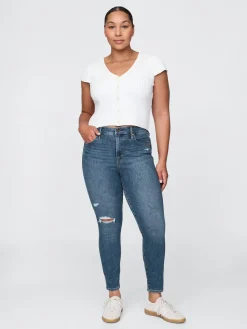 High Rise True Skinny Jeans