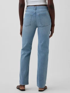 High Rise Twisted-Seam '90s Slim Straight Jeans