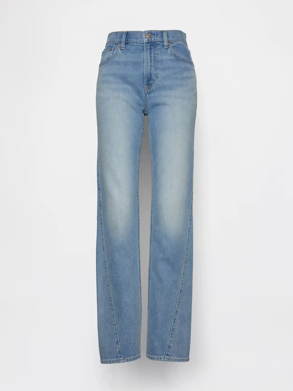 High Rise Twisted-Seam '90s Slim Straight Jeans