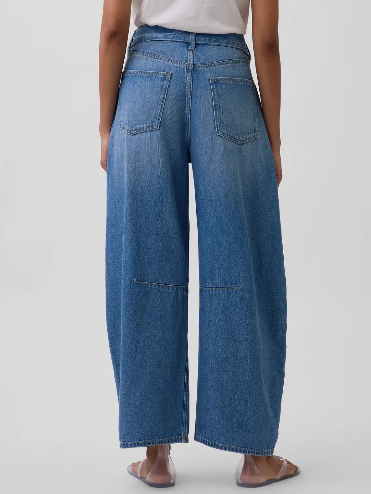 High Rise UltraSoft Belted Horseshoe Jeans
