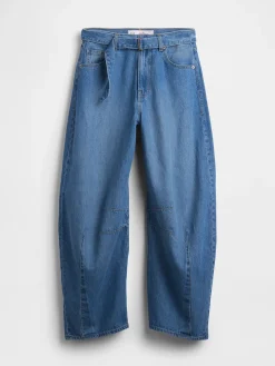 High Rise UltraSoft Belted Horseshoe Jeans