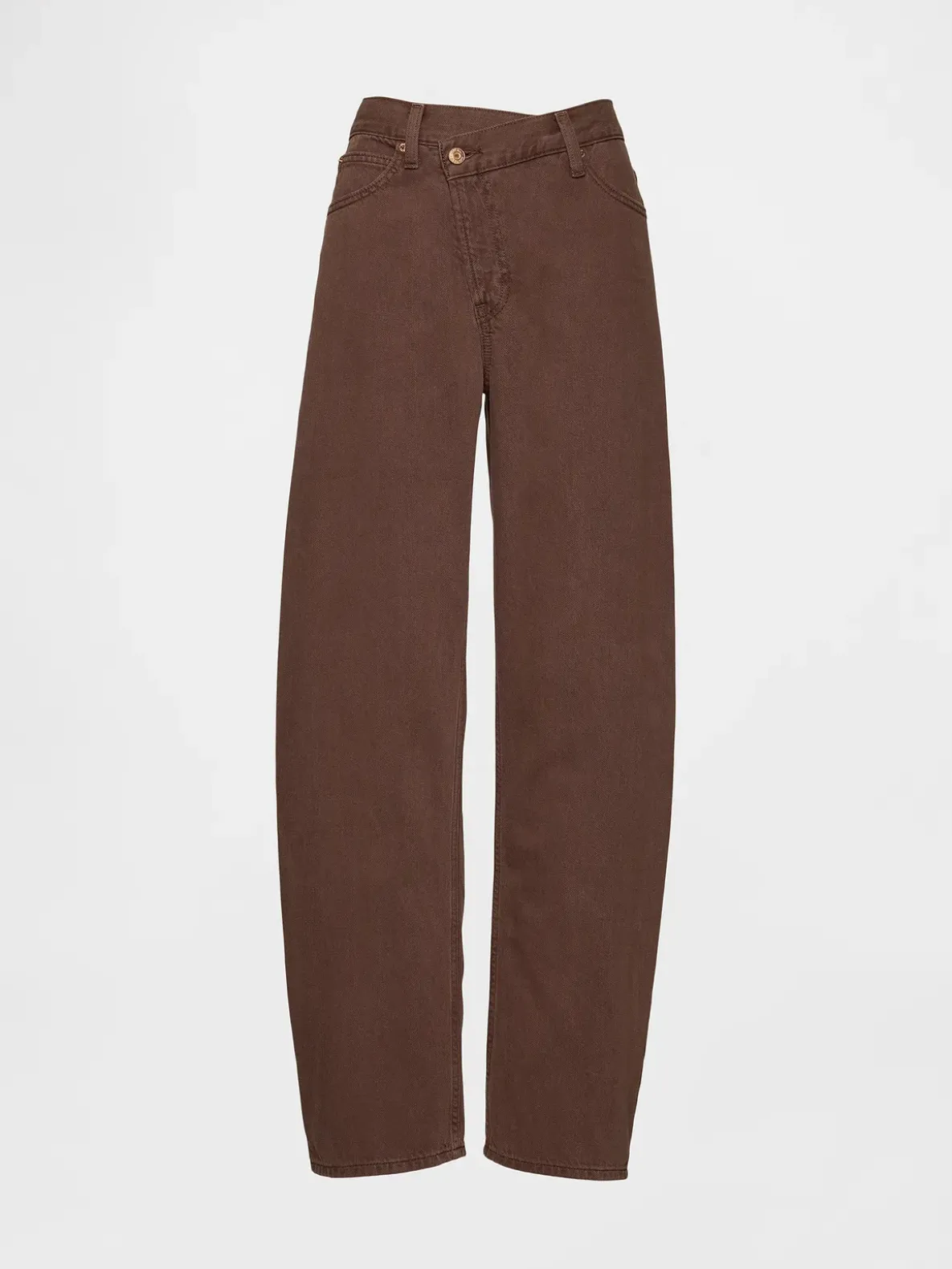 High Rise UltraSoft Crossover Barrel Jeans