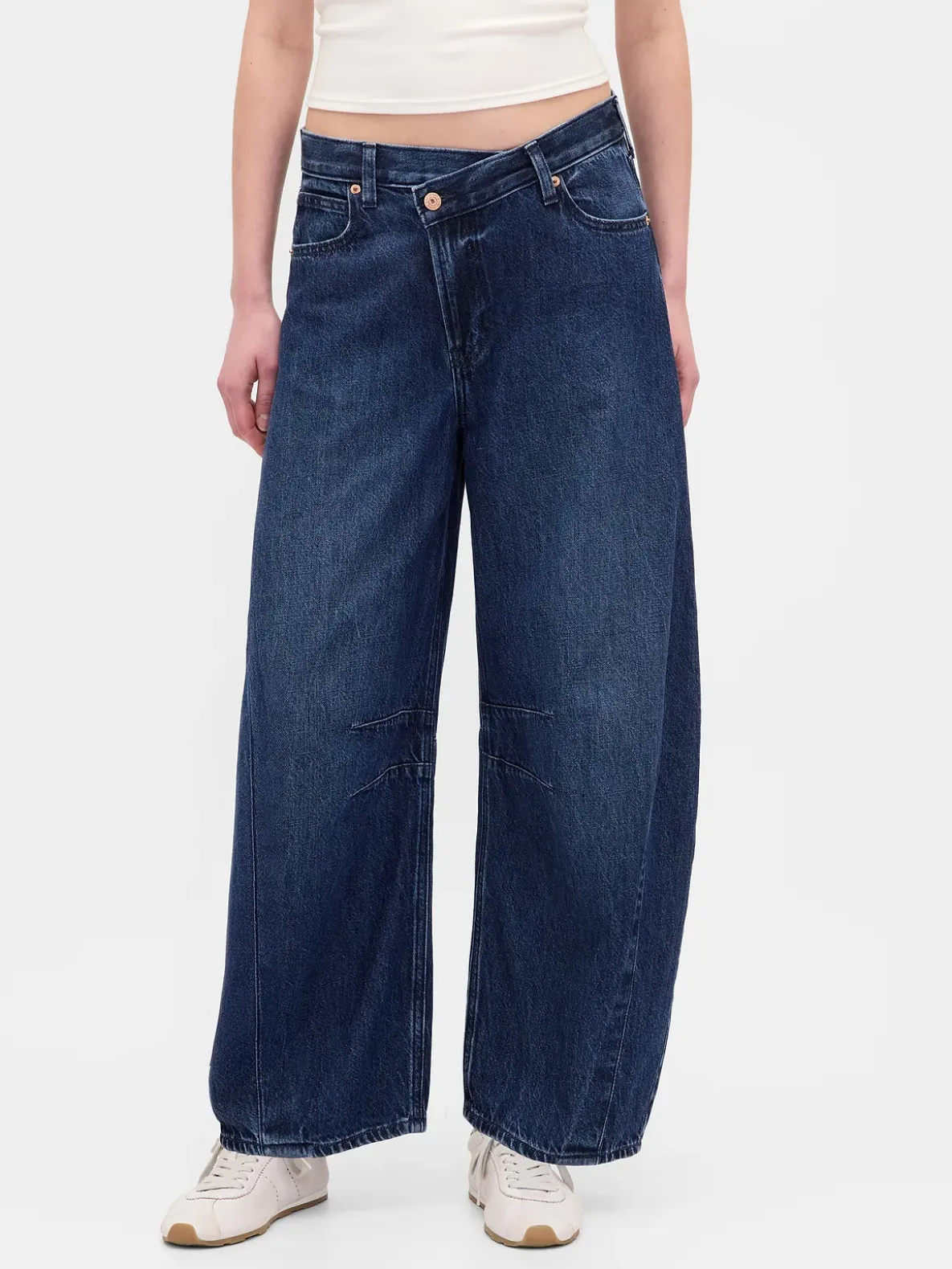 High Rise UltraSoft Crossover Horseshoe Jeans