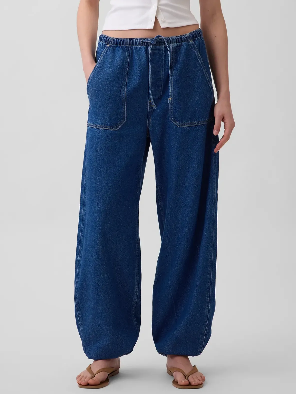 High Rise UltraSoft Easy Barrel Jeans