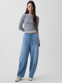 High Rise UltraSoft Easy Barrel Jeans