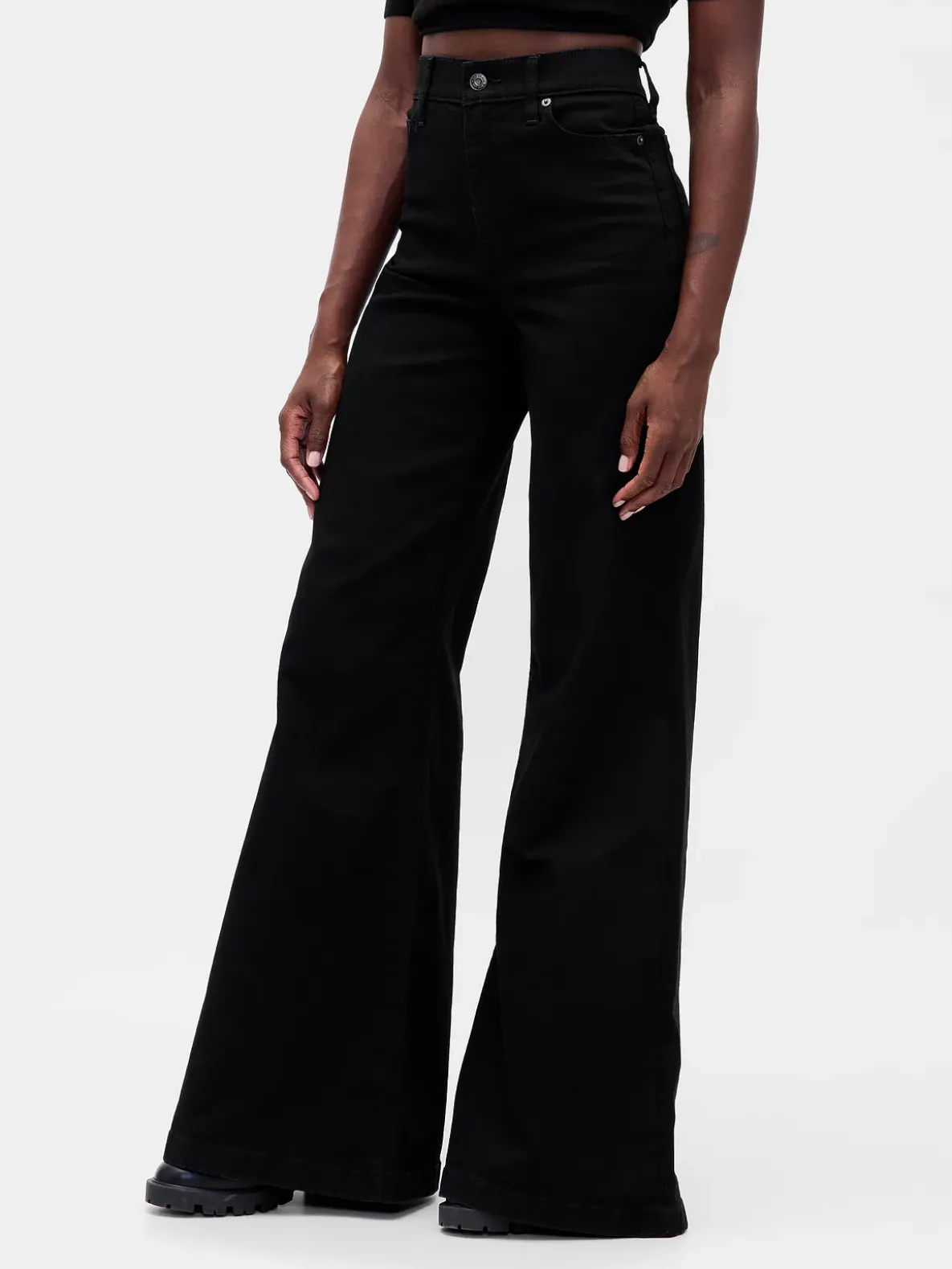 High Rise Wide Flare Jeans