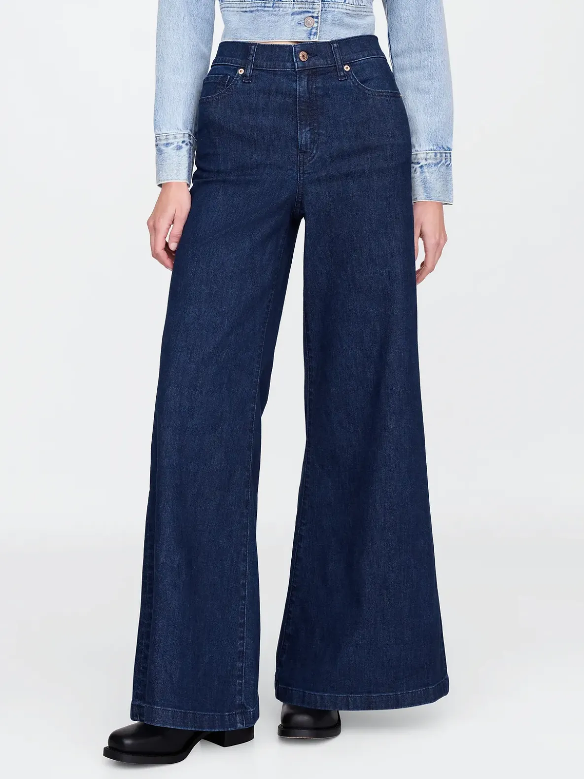 High Rise Wide Flare Jeans