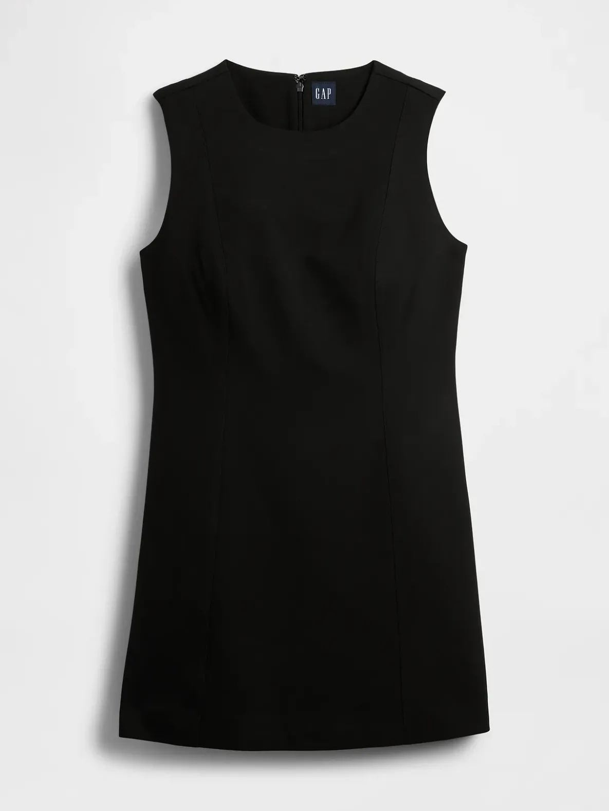 High-Neck Mini Shift Dress