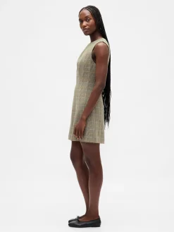 High-Neck Mini Shift Dress