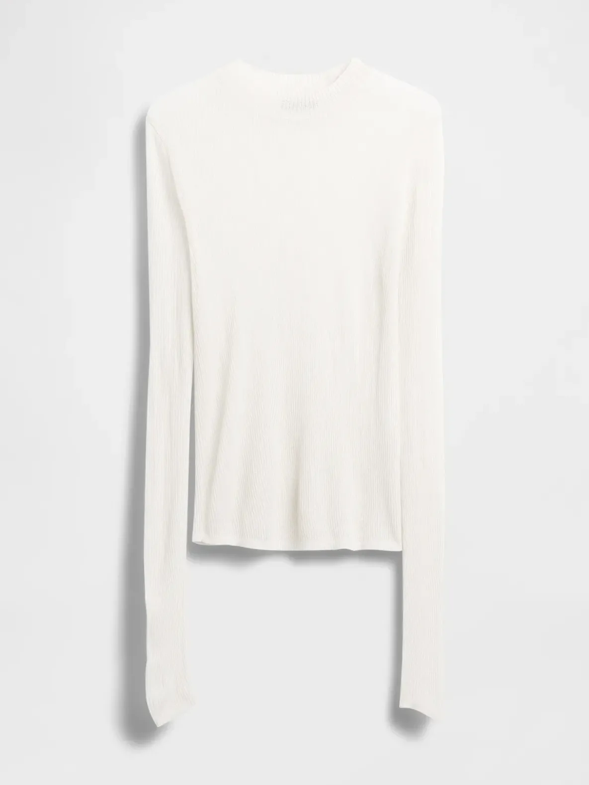 High-Neck Sheer Sweater