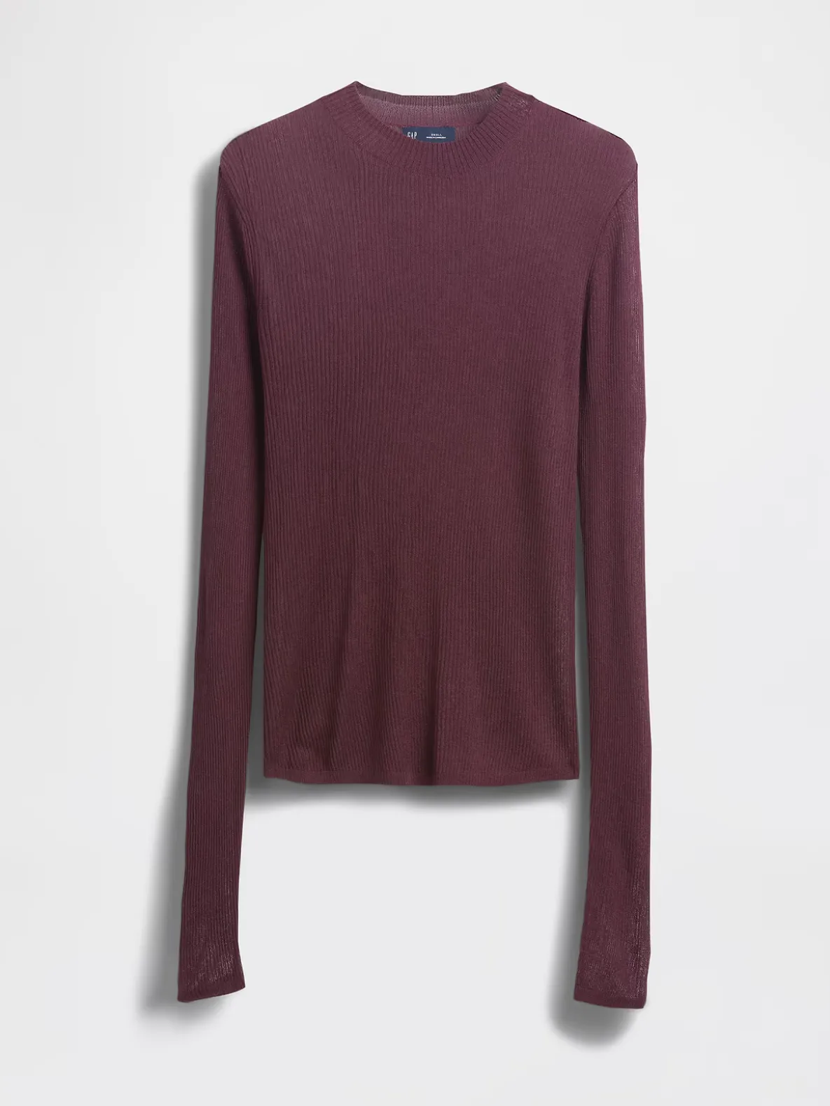 High-Neck Sheer Sweater