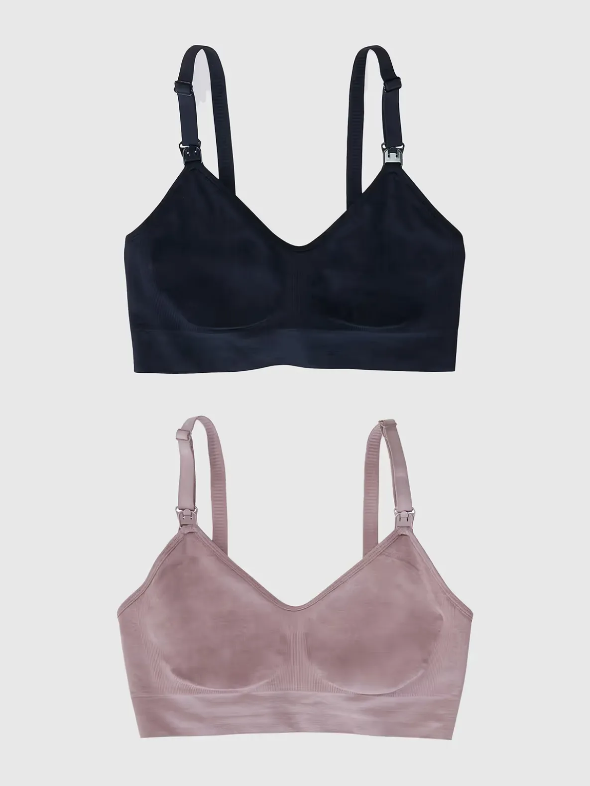 Ingrid and Isabel Basics Maternity Seamless 2 in 1 Nursing and Pumping Bra 2 Pack