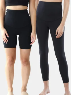 Ingrid and Isabel Postpartum Legging and Bike Short Two Pack