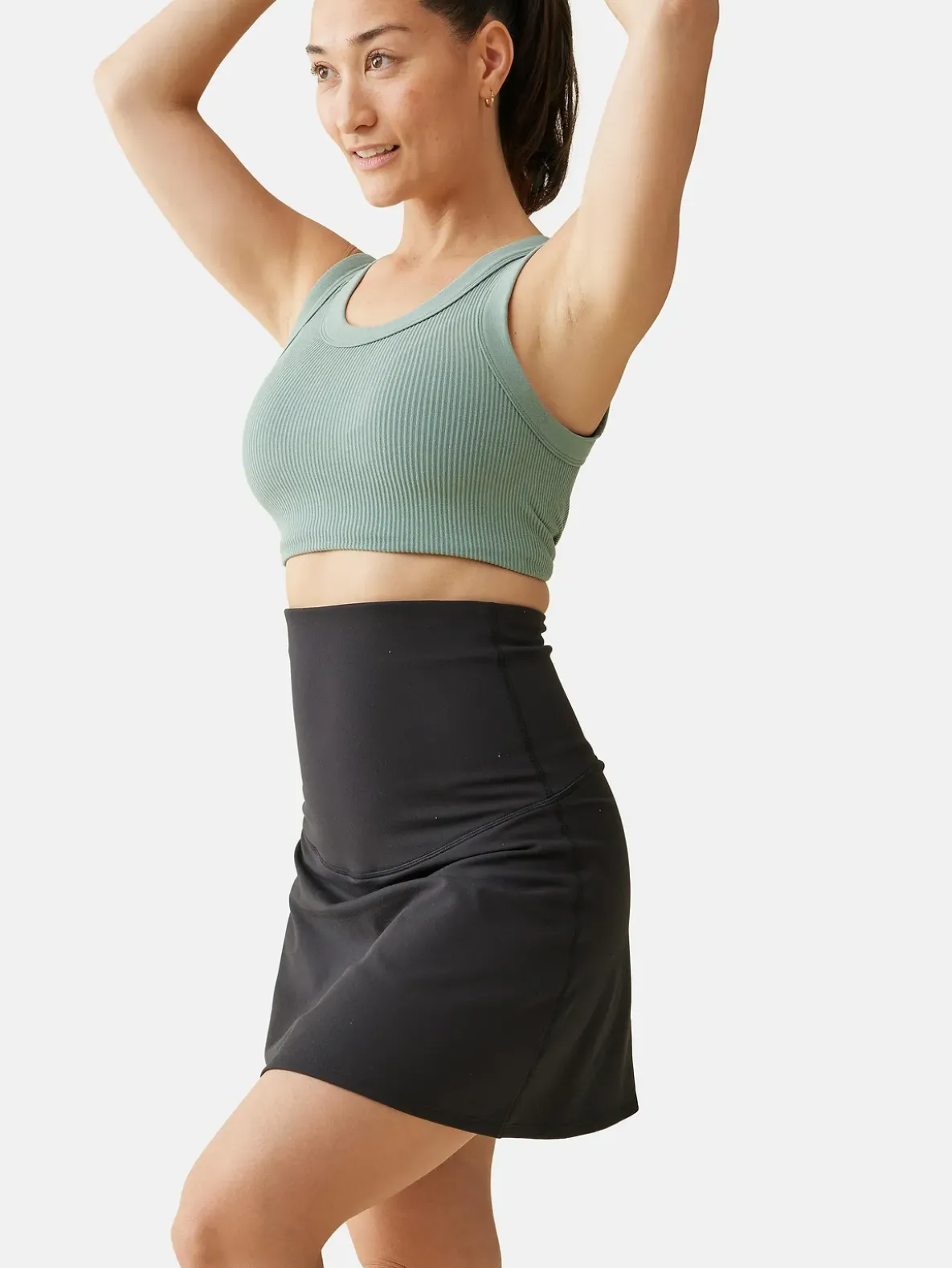 Ingrid and Isabel The New Mama Black Postpartum Support Skort